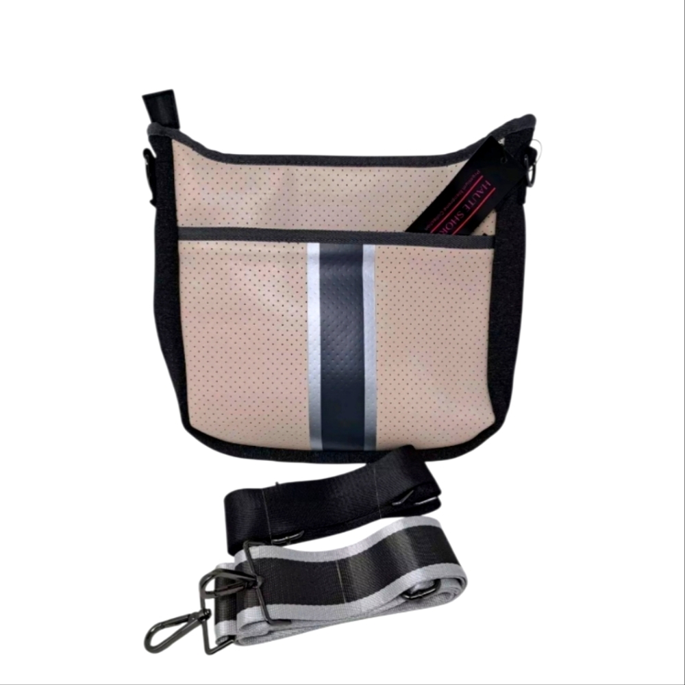 Haute  Shore Cult  Neoprene  Crossbody Bag Zip Closure - 2 Adjustable Straps